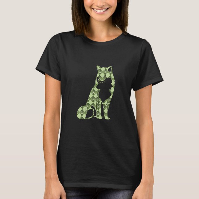 Forest Green Square und Diamond Checkered Fux T-Shirt (Vorderseite)
