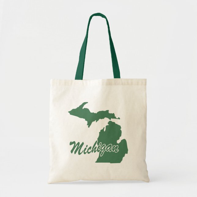 Forest Green Staat Michigan Tote Bag Tragetasche (Vorne)