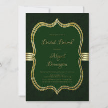 Forest Green und Gold Bridal Brunch