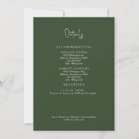 Forest Green Wedding Details Umschließung