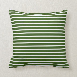 Forest Green White Stripe Custom Frühjahr Sommer Kissen