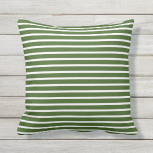 Forest Green White Stripe Custom Frühjahr Sommer Kissen