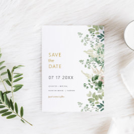 Forest Greenery Wedding Save The Date Card Einladung