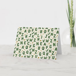 Forest Grove Dark Green Artisan Alphabet Karte