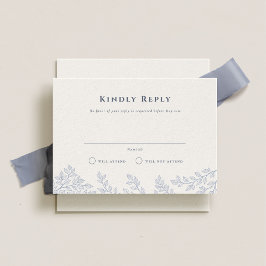 Forest Grove Dusty Blue Wedding RSVP Einladung