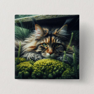 Forest Guardian Feline Button