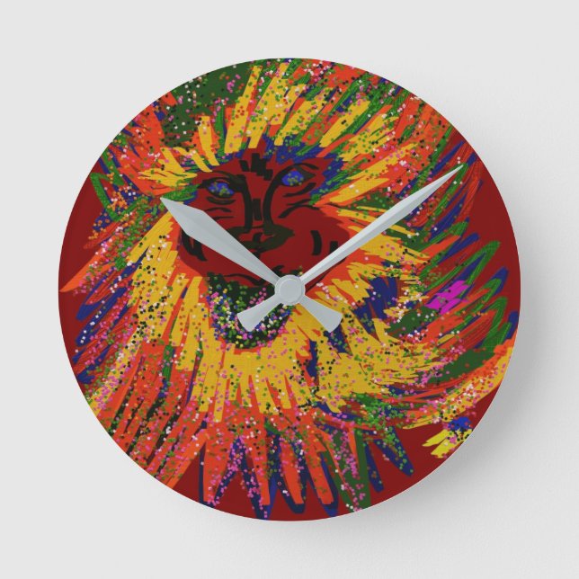 Forest Guardian Runde Wanduhr (Vorderseite)