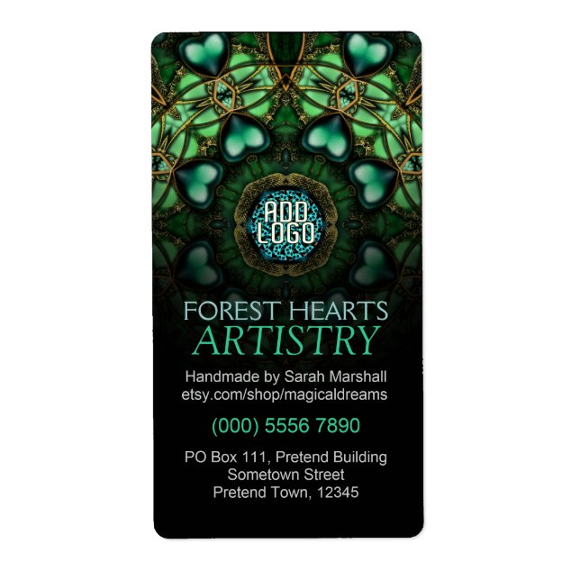 Forest Hearts Art Label (Vorne)