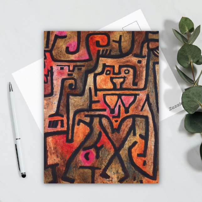 Forest Hexe, Paul Klee Abstrakte Kunst Postkarte (Von Creator hochgeladen)