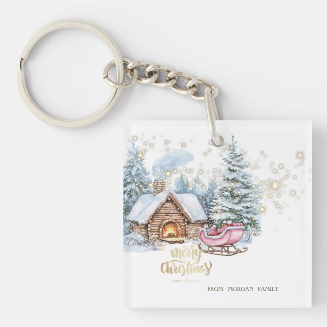 Forest House Sleigh Schlüsselanhänger (Vorderseite)