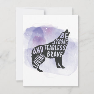 Forest Howling Wolf Art Lover Einladung