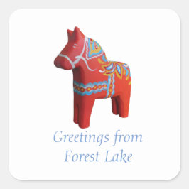 Forest Lake Dala Horse Sticker