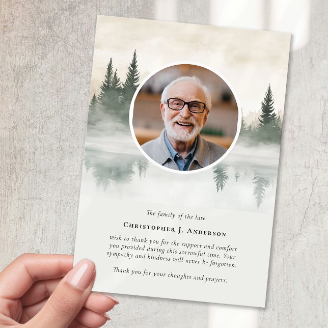 Forest Lake Foto Beileid Beerdigung Gedenkstätte Dankeskarte (Von Creator hochgeladen)