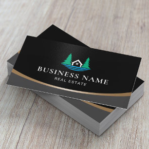 Forest Lake House Logo Real Anwesen Agent Realtor Visitenkarte