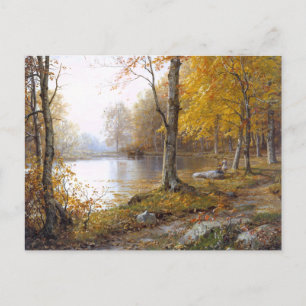 Forest Lake in Automn Postkarte
