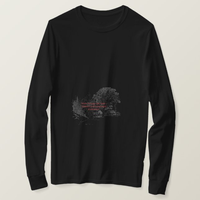 Forest Landscape Art -Serene Woodland Illustration T-Shirt (Design vorne)