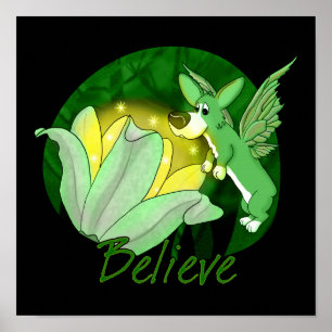 Forest Magic Corgi Poster