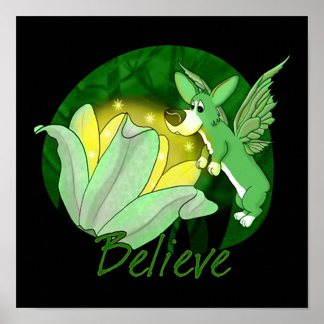 Forest Magic Corgi Poster (Vorne)