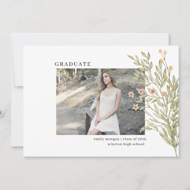 Forest Magic ⎢ Foto Abschluss Card Save The Date (Vorderseite)