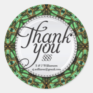 Forest Magic Gold Green Danke Stickers