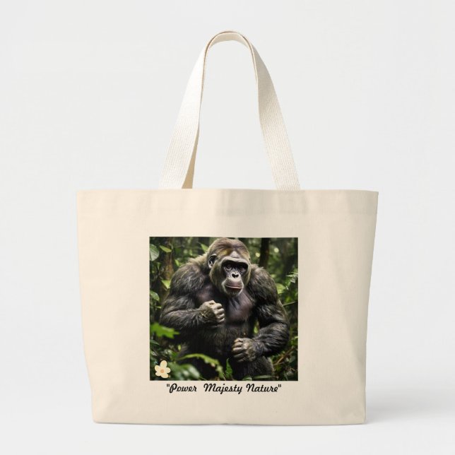 "Forest Majesty: The Gorilla" Jumbo Stoffbeutel (Vorne)