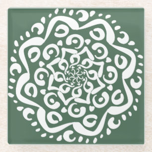 Forest Mandala Glasuntersetzer