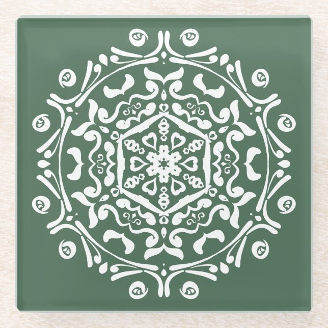 |Forest Mandala Glasuntersetzer (Vorderseite)