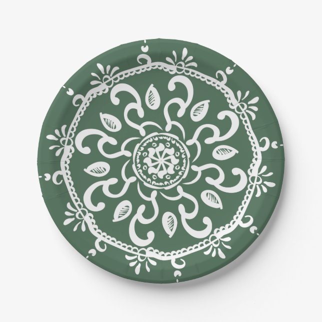 Forest Mandala Pappteller (Vorderseite)