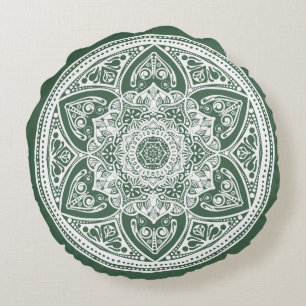 Forest Mandala Rundes Kissen