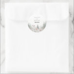 Forest Meadow Wedding Runder Aufkleber<br><div class="desc">A fun little sticker for your outdoor wedding</div>
