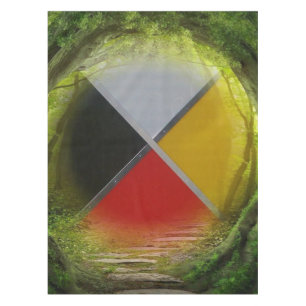 Forest Medicine Wheel Tablecloth Tischdecke