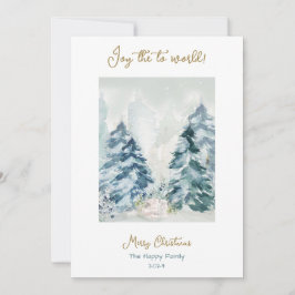 Forest MerChristmas Watercolor Weihnachtskarte Feiertagskarte