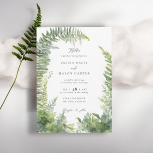 Forest Mountain Woodland Arch Elegante Hochzeit Einladung