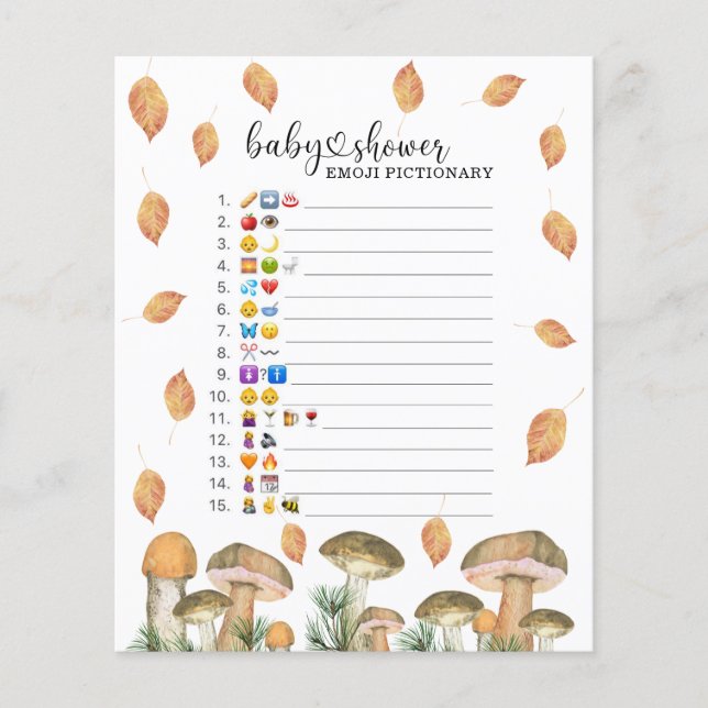 Forest Mushrooms - Emoji-Kinderspielbadewanne (Vorderseite)