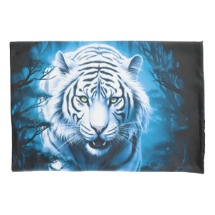 Forest Mystic Wild White Tiger Kissenbezug
