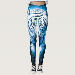 Forest Mystic Wild White Tiger Leggings