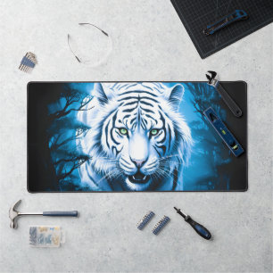 Forest Mystic Wild White Tiger Schreibtischunterlage