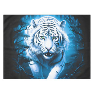 Forest Mystic Wild White Tiger Tischdecke