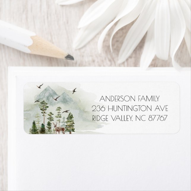 Forest Neck of the Woods New Address Étiquette (En situation)