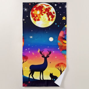 Forest Night Glow Strandtuch