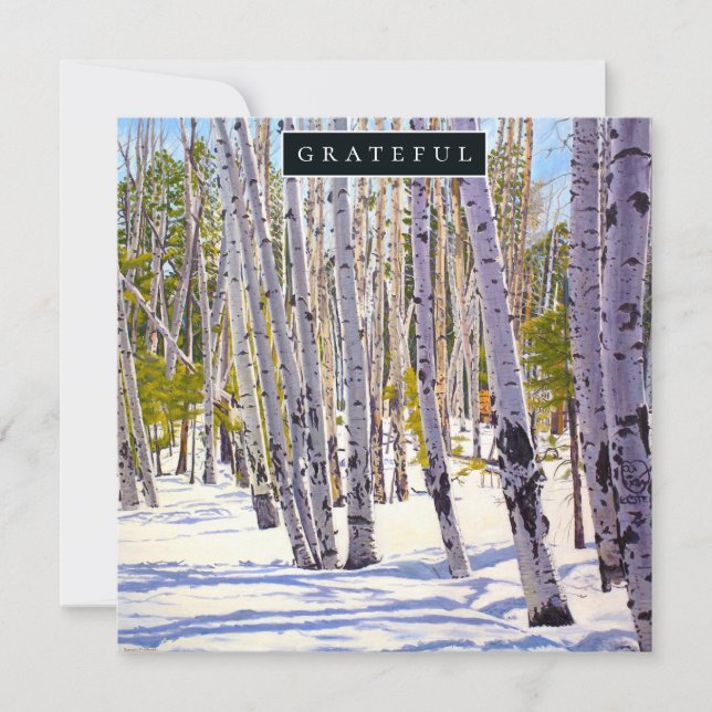 Forest of Aspen Trees Holiday Card Feiertagskarte (Vorderseite)