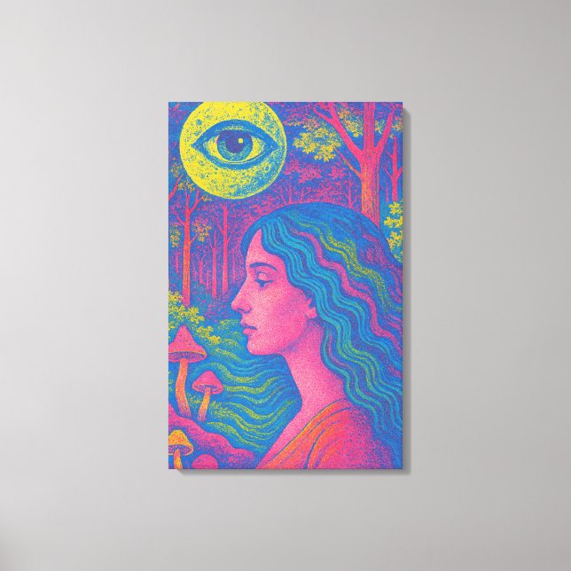 Forest Oracle - Psychedelic Vision Canvas Print Leinwanddruck (Vorderseite)