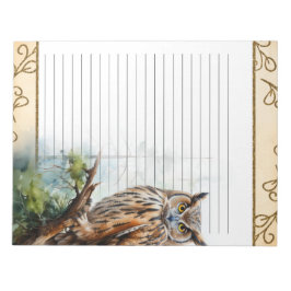Forest Owl Woodland Animals Nature Editor Notizblock
