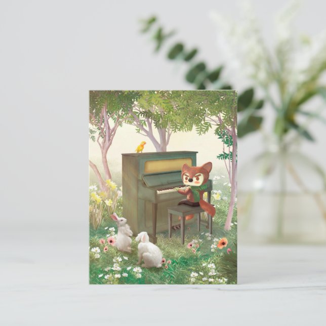 Forest Piano Konzert Ankündigungspostkarte (Stehend Vorderseite)