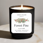 Forest Pine Christmas Candle Quadratischer Aufkleber<br><div class="desc">Mit diesem Forest Pine Weihnachtskerzensticker erfassen Sie das Wesen eines friedlichen Winterwaldes. Dieser Aufkleber mit feinen Kiefernbildern verleiht Kerzen einen rustikalen, naturlich inspirierten Charme und eignet sich ideal für Feiertagsgeschenke, saisonale Dekoration oder Gastgeschenke. Ideal für ein gemütliches, woodsy Gefühl in Ihrer Zuhause, kann dieses Design für eine extra besondere Touch...</div>
