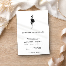 Forest Pine Tree Indie Rustic Einladung