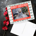 Forest Pine Tree Watercolor CUSTOM FOTO Holiday Postkarte<br><div class="desc">Passen Sie diese Karte an,  indem Sie Ihr eigenes Foto und Text über den niedlichen Hintergrund hinzufügen. Karo meinen Shop für mehr Farben und Designs oder lass mir wissen,  ob Sie etwas Angewohntes wollen. Danke für den Einkauf mit mir!</div>