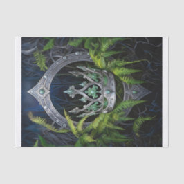Forest Queen, Silver Crown of Ferns Seidenpapier