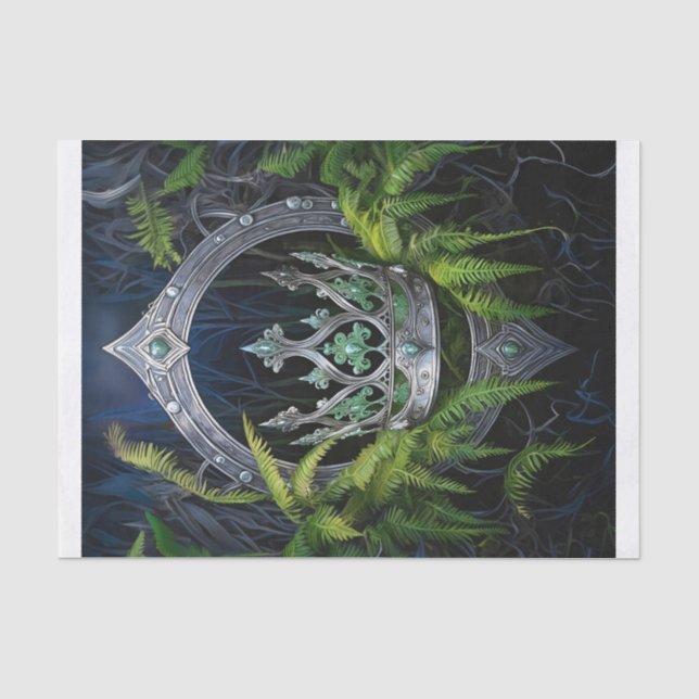 Forest Queen, Silver Crown of Ferns Seidenpapier (Vorderseite)