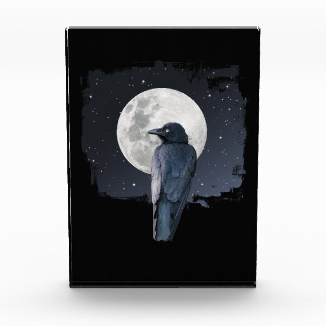 Forest Raven Cold Moon Fotoblock (Vorderseite)